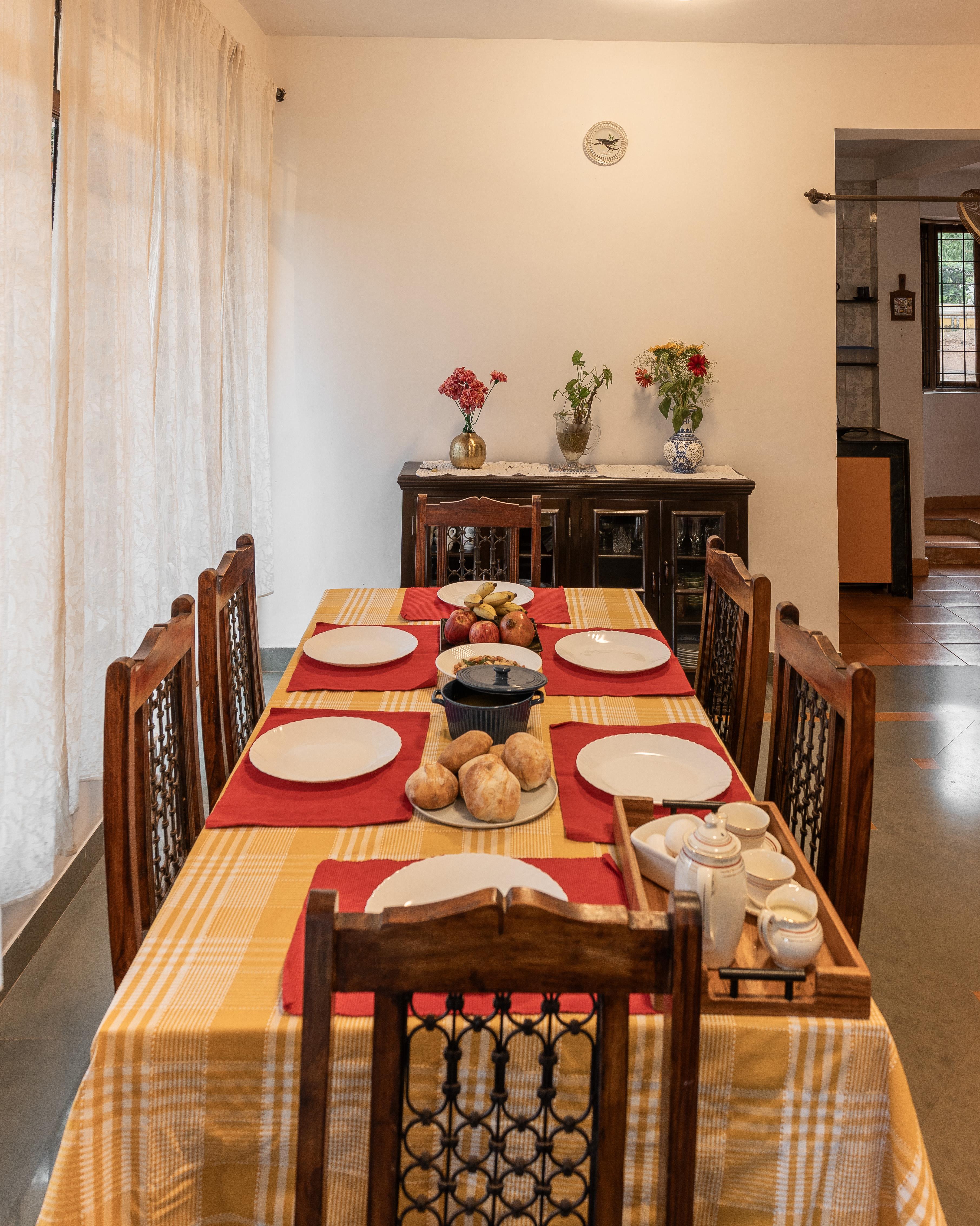 Elegant dining area with a cozy home-style atmosphere